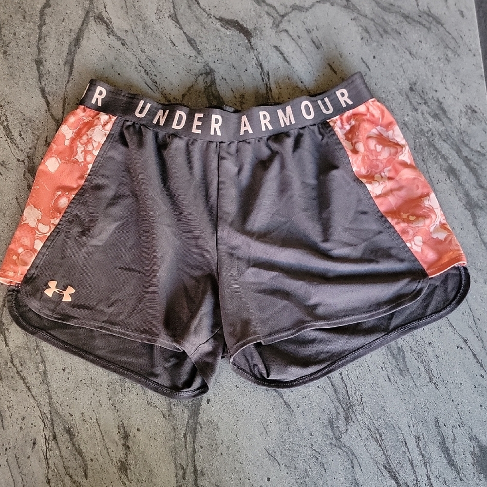 UNDER ARMOUR Loose Gym Shorts Charcoal/Rusty Color Size L